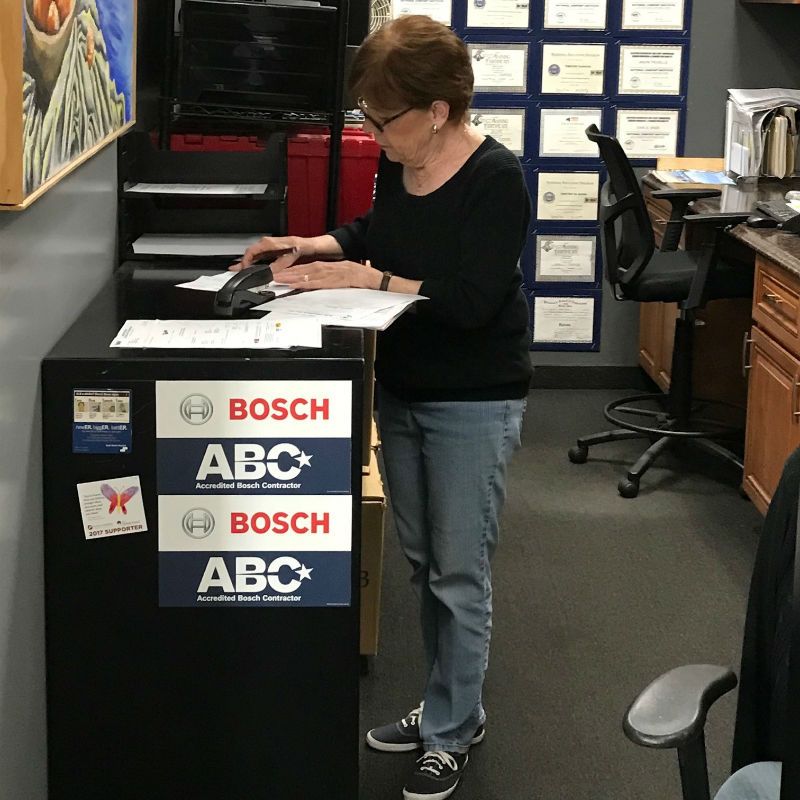 Photo of woman working in office